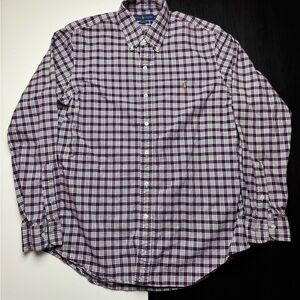 Polo Ralph Lauren Purple Plaid Button Down long Sleeve Mens M Classic Fit